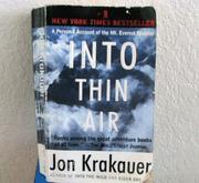 Into Thin Air by Jon Krakauer book cover