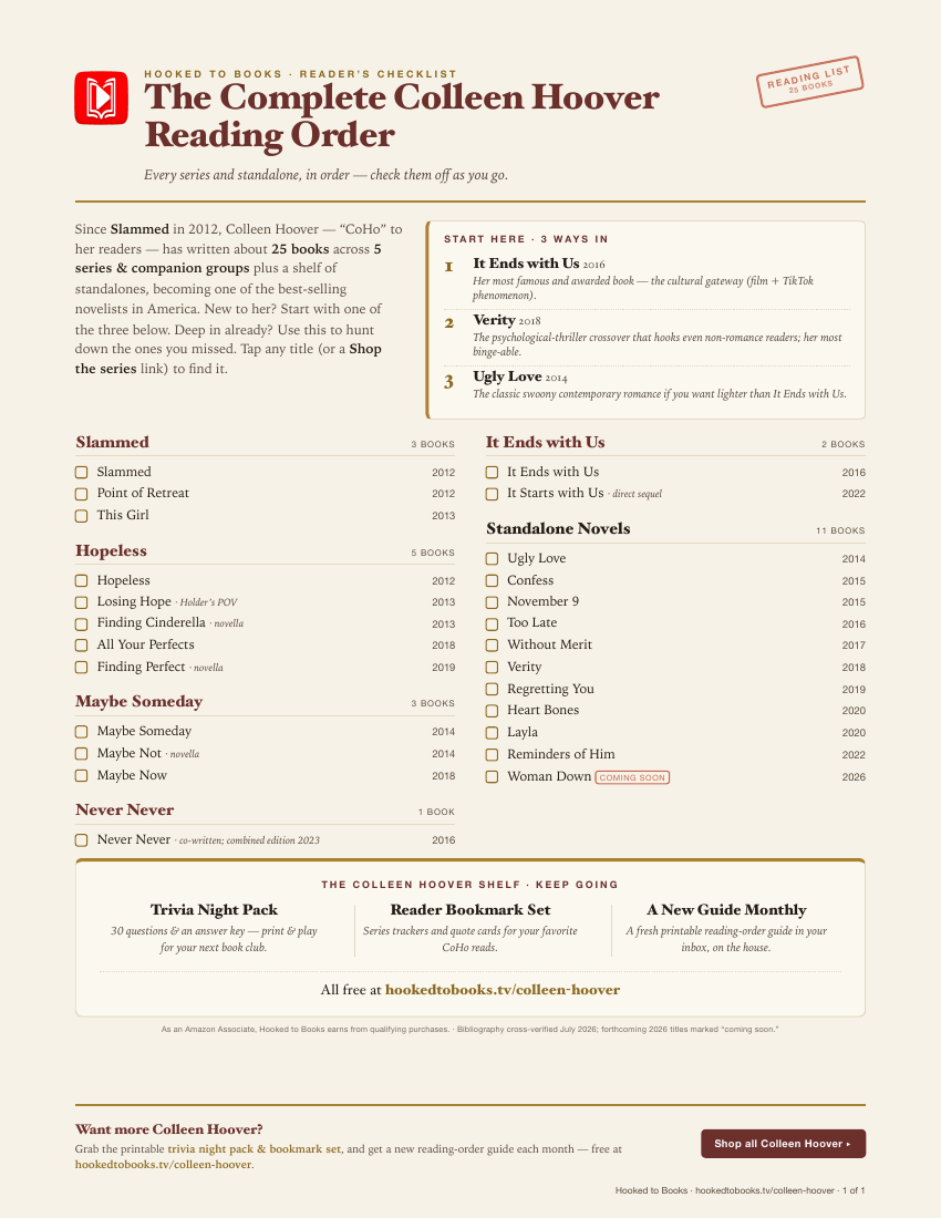 Colleen Hoover reading-order checklist preview