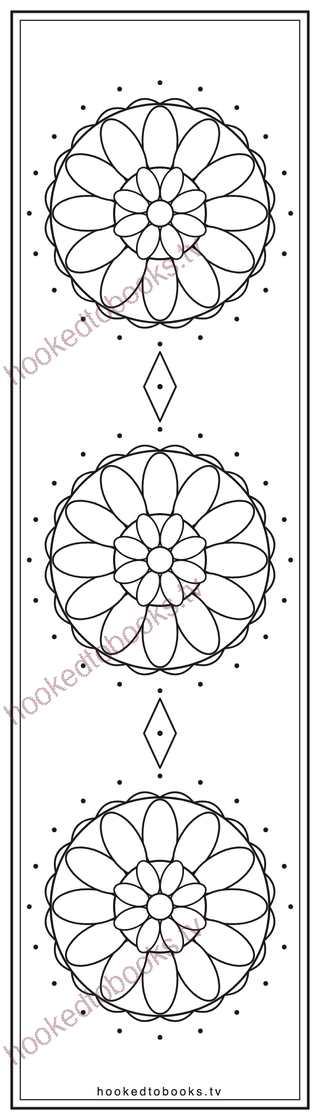 Mandala coloring bookmark for adults