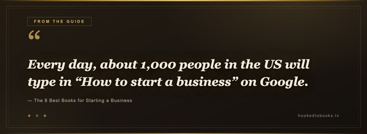 Pull quote from The 8 Best Books for Starting a Business
