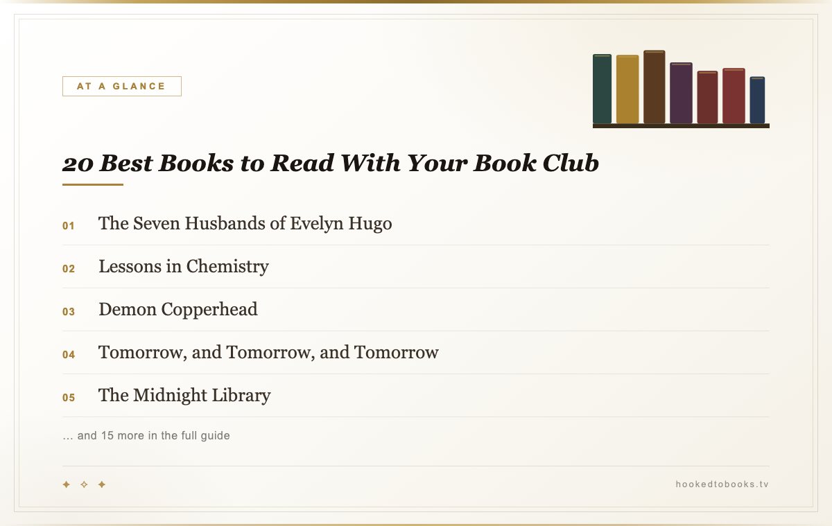 At a glance: top picks from 20 Best Books to Read With Your Book Club