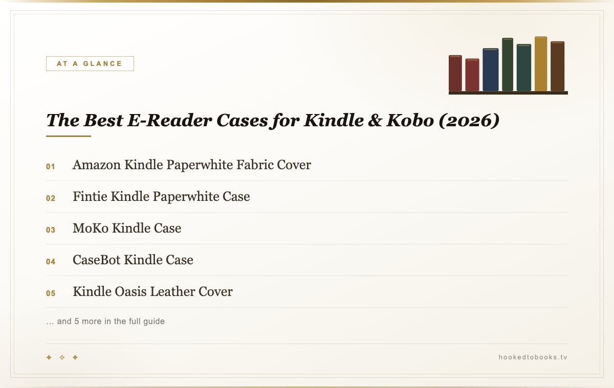 At a glance: top picks from Best E-Reader Cases (2026): Kindle & Kobo, by Model