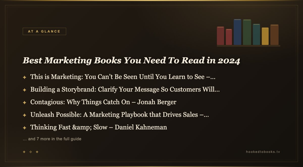 At a glance: top picks from Best Marketing Books You Need To Read in 2024