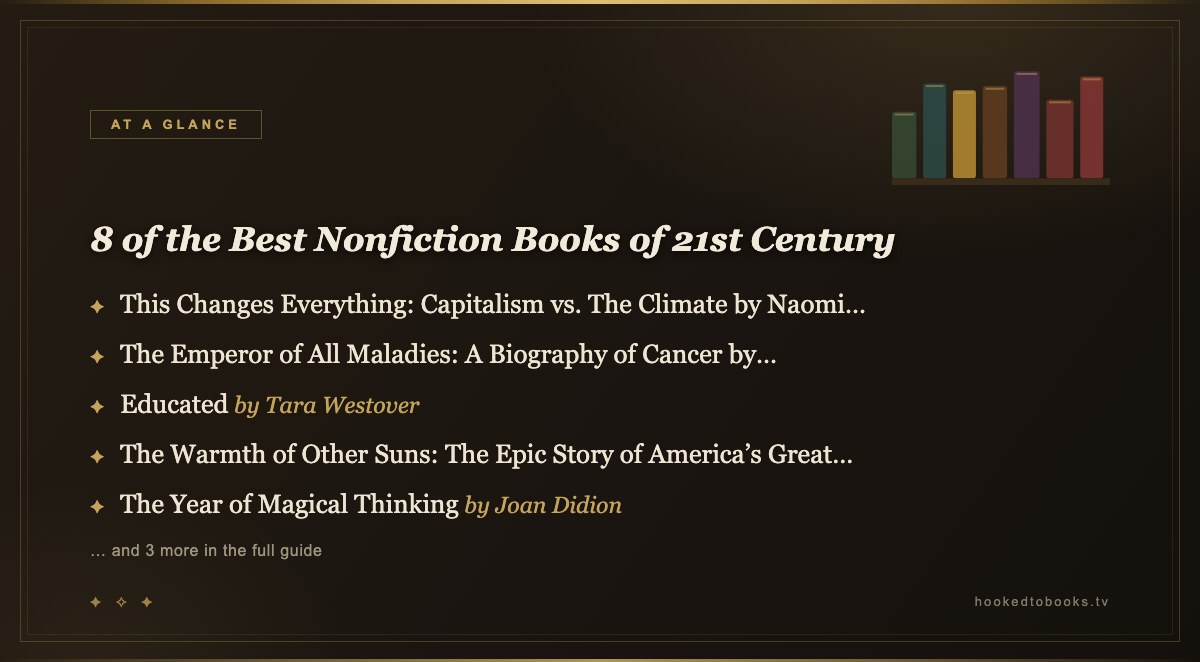 At a glance: top picks from 8 of the Best Nonfiction Books of 21st Century