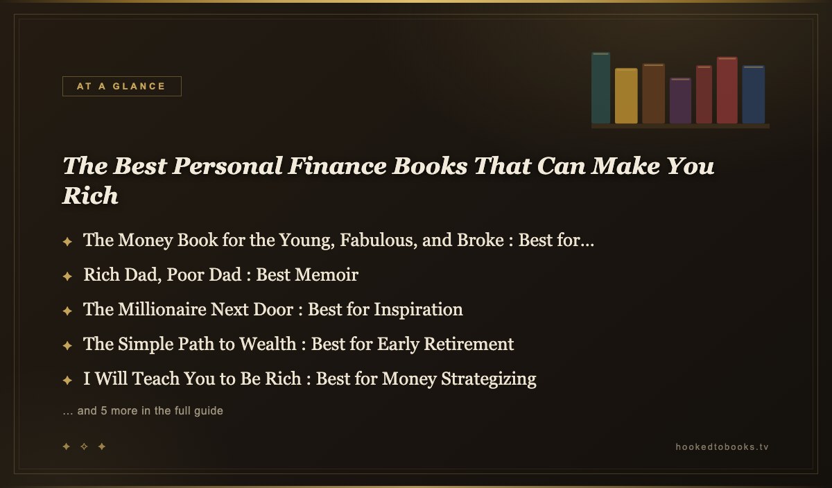 At a glance: top picks from The Best Personal Finance Books That Can Make You Rich