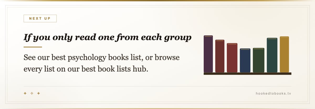 If you only read one from each group — See our best psychology books list, or browse every list on our best book lists hub.