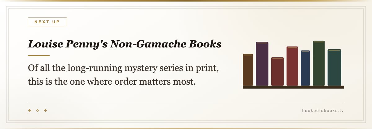 More Mystery Reading Orders — Nineteen books is a commitment, but it is the good kind — the kind where by book ten you are reading about people you know.
