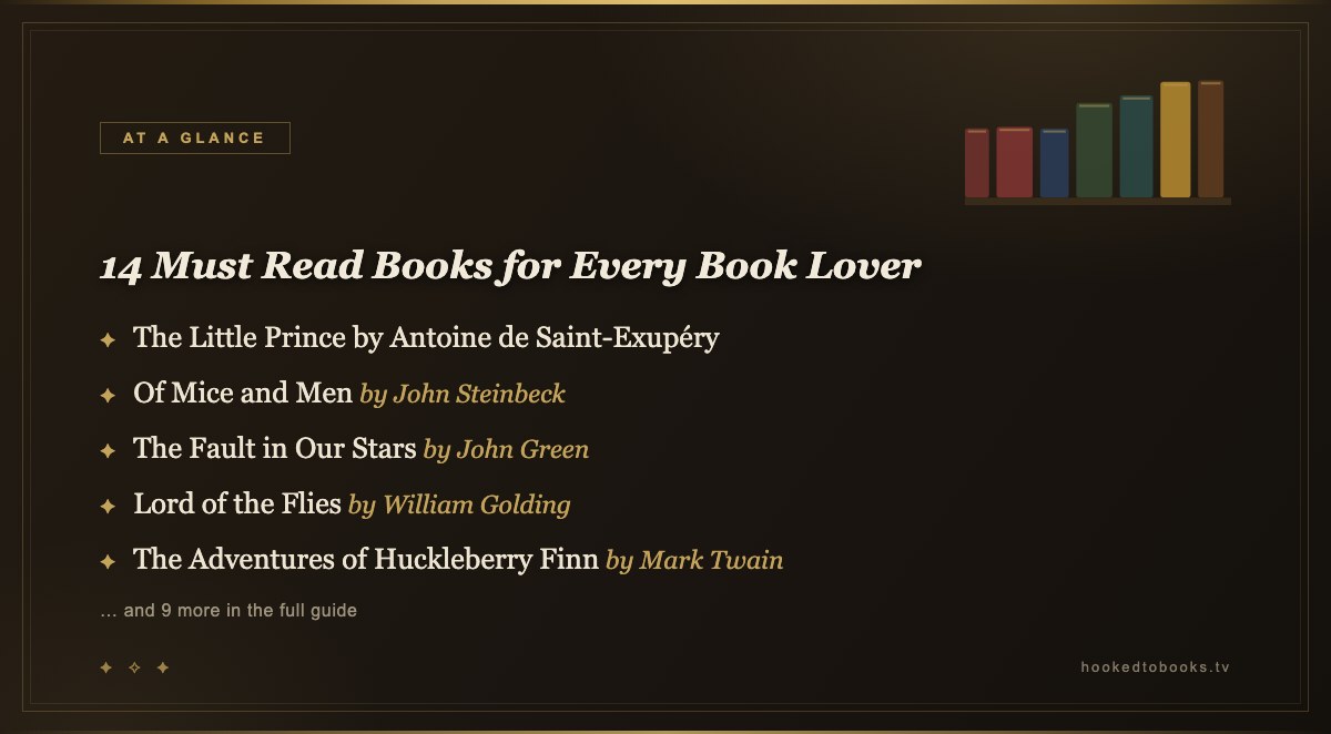 At a glance: top picks from 14 Must Read Books for Every Book Lover