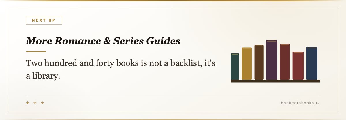 More Romance & Series Guides — Two hundred and forty books is not a backlist, it's a library.